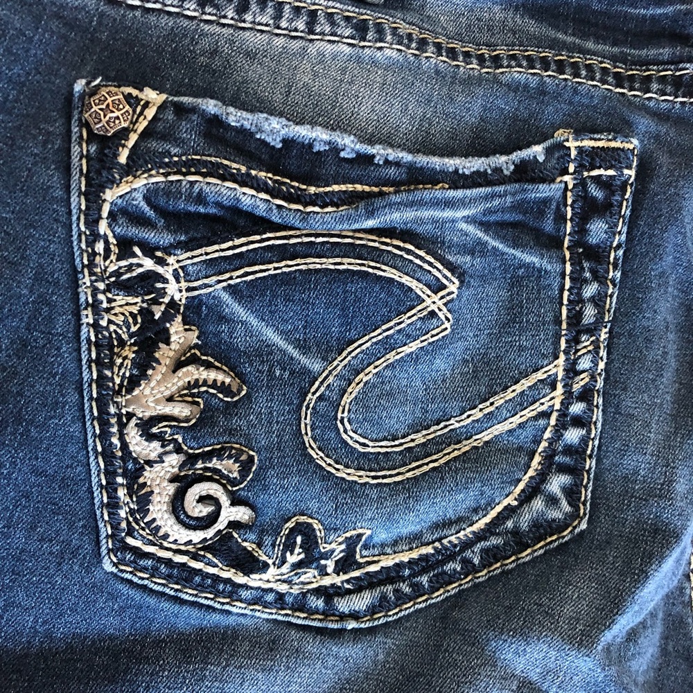 Silver Capri Jeans
